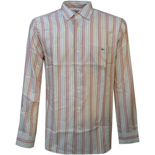 Textil Homem Camisas mangas comprida Lacoste CH3824 Bege