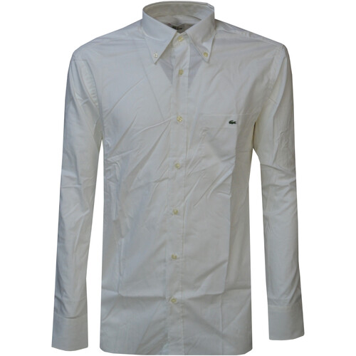 Textil Homem Camisas mangas comprida Full Lacoste CH4915 Branco