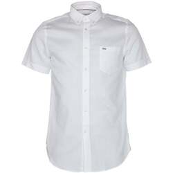 Textil Homem Camisas mangas curtas Lacoste CH0221 Branco