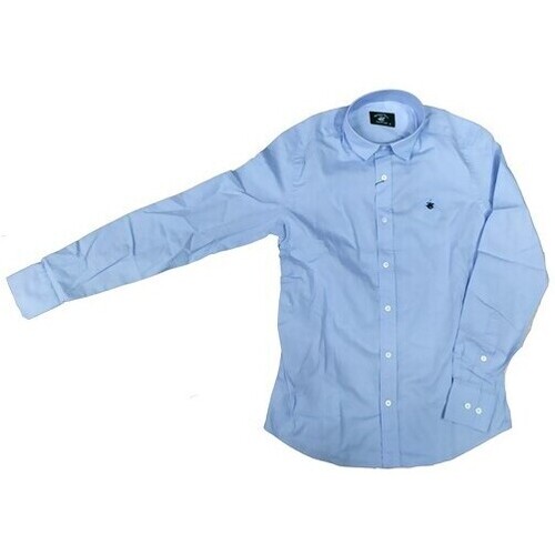 Textil Homem Camisas mangas comprida Beverly Hills Azul-Marinho Polo Club BHPC5851 Marinho