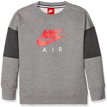 Textil Rapaz Sweats Nike Grey 856178 Cinza