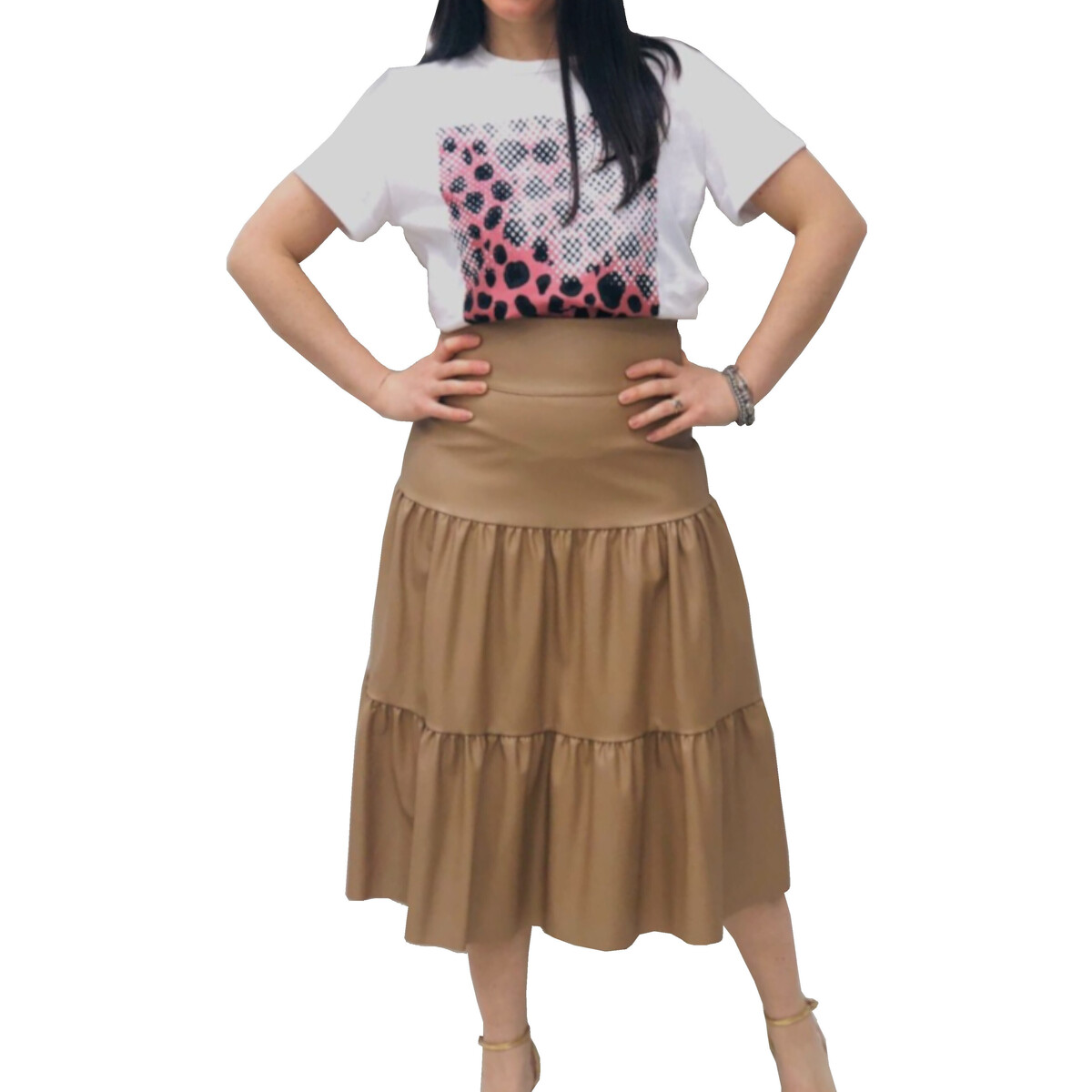 Textil Mulher Saias Susymix 9314 Bege
