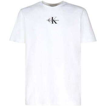 Textil Homem T-shirts e Pólos Calvin Klein Jeans J30J323483-YAF-1-1 Branco