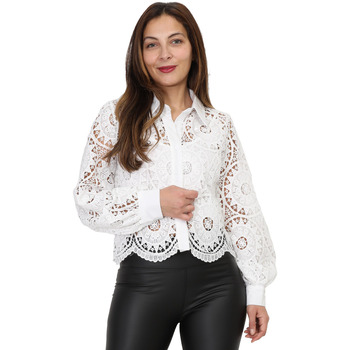 Textil Mulher camisas La Modeuse 69713_P162249 Branco
