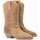 Sapatos Mulher Sapatos & Richelieu Alpe Botas  Cowboy Tachas 50021101 Cuero Bege