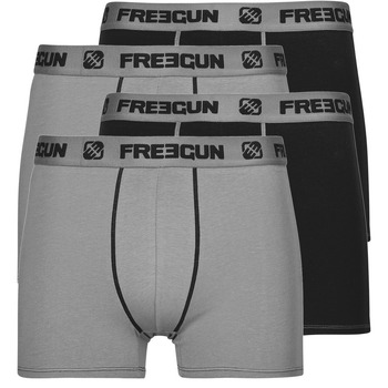 Freegun BOXERS COTON P2 X4 Cinza / Preto