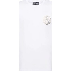 Textil Homem Polos mangas compridas Versace Tommy JEANS Couture 76GAHT02-CJ00T Branco