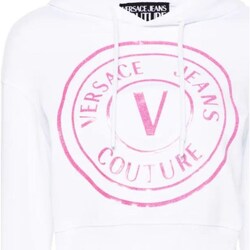 Textil Mulher Sweats Versace Laced Jeans Couture 76HAIG05-CF01G Branco