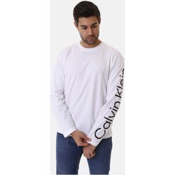 Textil Homem T-shirt mangas compridas Calvin Klein Jeans K10K112770 Branco