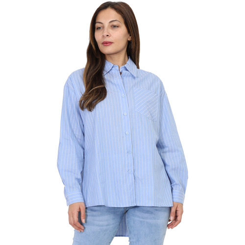 Textil Mulher camisas La Modeuse 69720_P162270 Azul