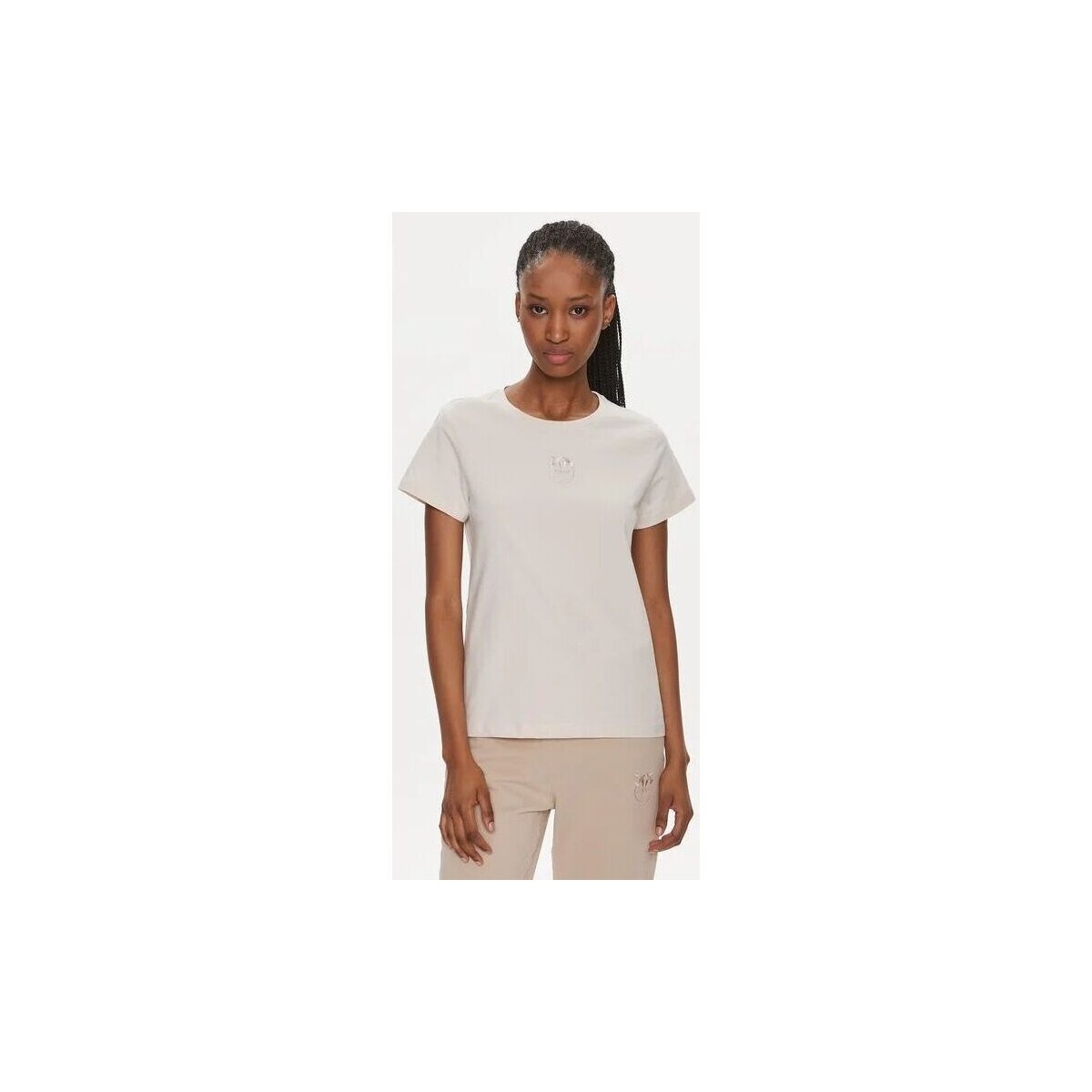 Textil Mulher T-shirts e Pólos Pinko BUSSOLOTTO 100355 A1NW-Z04 Branco