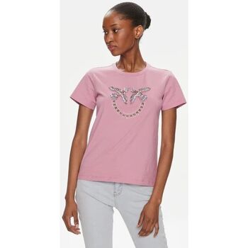 Textil Mulher T-shirts e Pólos Pinko QUENTIN 100535 A1R7-N98 Rosa