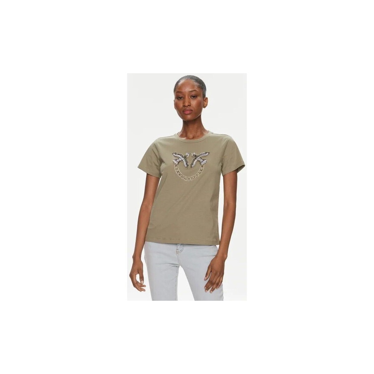Textil Mulher T-shirts e Pólos Pinko QUENTIN 100535 A1R7-U84 Verde