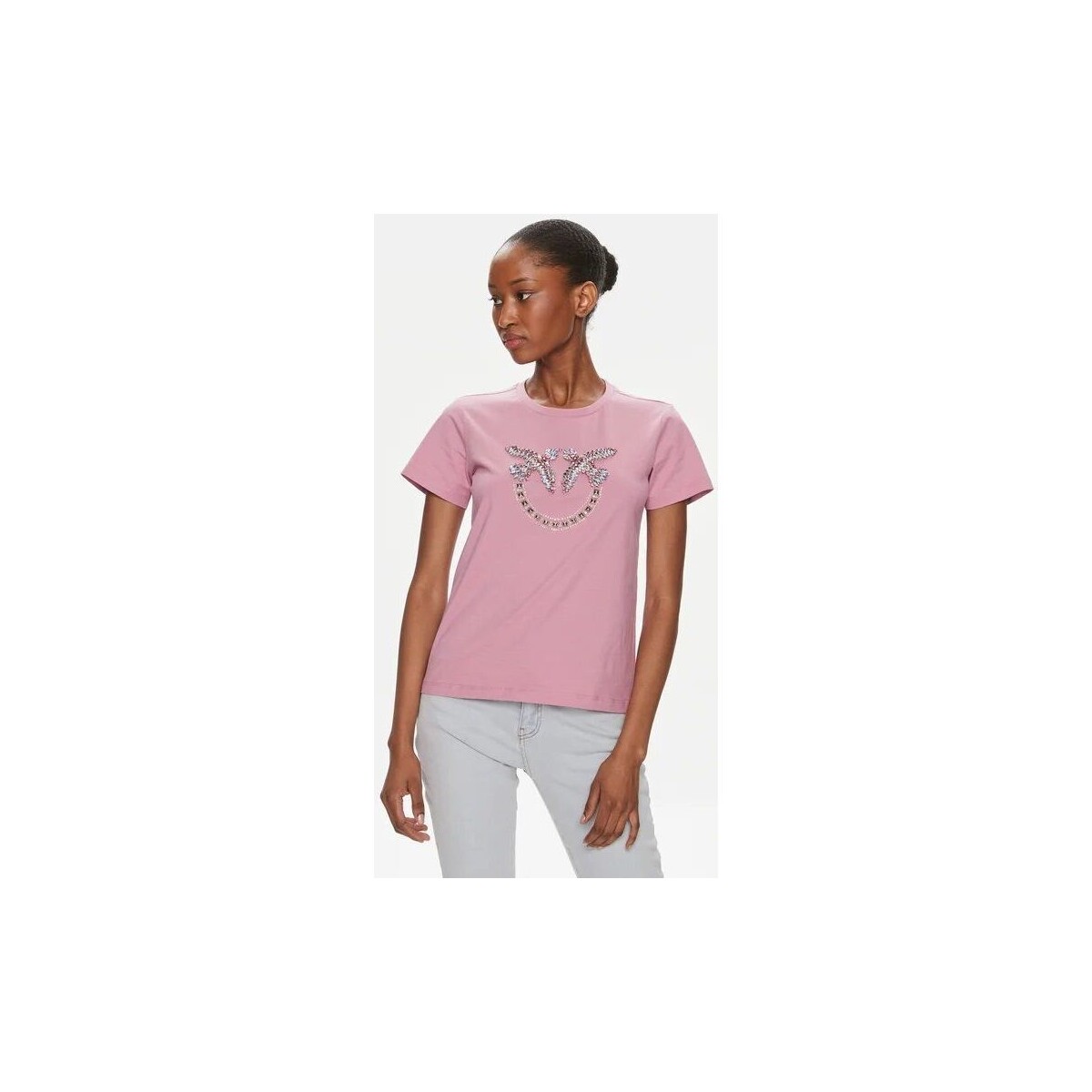Textil Mulher T-shirts e Pólos Pinko QUENTIN 100535 A1R7-N98 Rosa