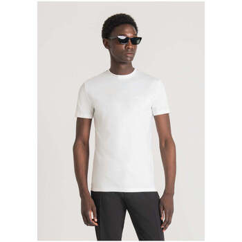 Textil Homem T-shirts e Pólos Antony Morato MMKS02324-FA120031-1000-1-1 Branco