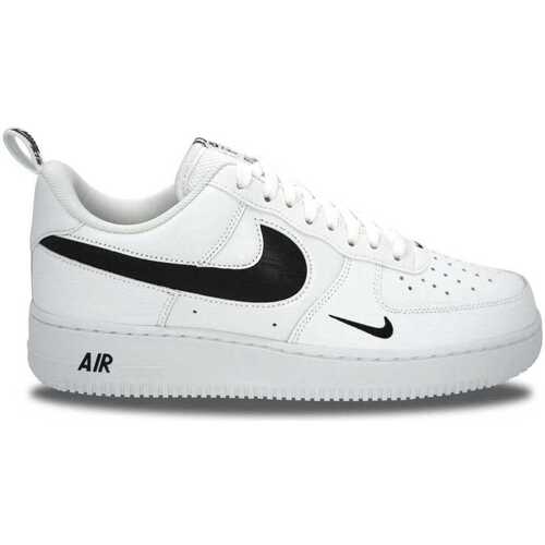 Sapatos Homem Sapatilhas Nike outlet Air Force 1 Low Multi-Etch Swoosh White Black Branco