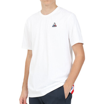 Textil Homem Tusty logo-print cotton T-shirt Le Coq Sportif  Branco