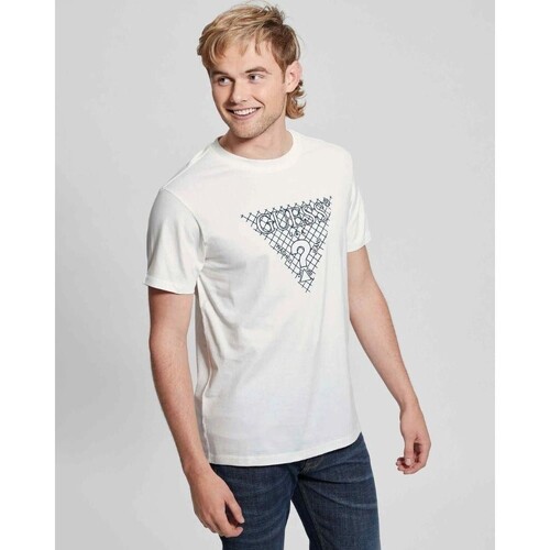 Textil Homem T-Shirt mangas curtas Guess M4RI27K8FQ4 Branco