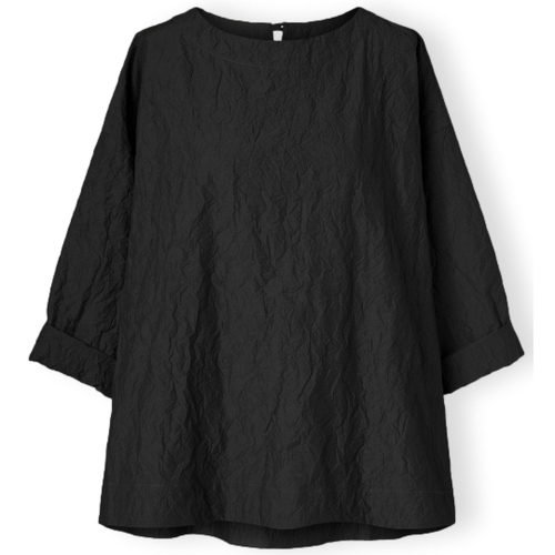 Textil Mulher Tops / Blusas Wendy Trendy Top 230010 - Black Preto