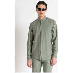 Textil Homem Camisas mangas comprida Antony Morato MMSL00721-FA400082-4077-4-1 Verde