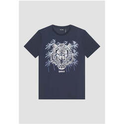 Textil Homem T-shirts e Pólos Antony Morato MMKS02410-FA100144-7064-3-3 Azul