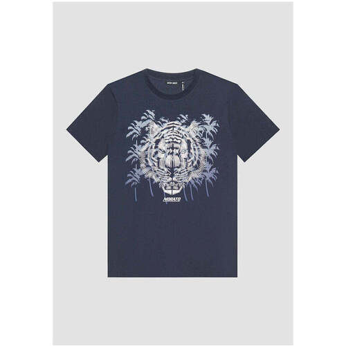 Textil Homem T-shirts e Pólos Antony Morato MMKS02410-FA100144-7064-3-3 Azul