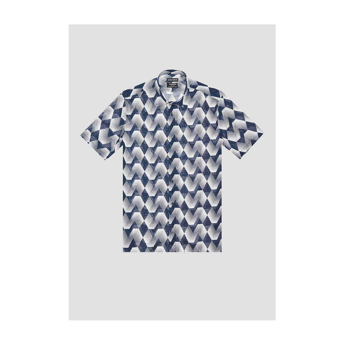Textil Homem Camisas mangas comprida Antony Morato MMSS00177-FA430603-7064-3-1 Azul