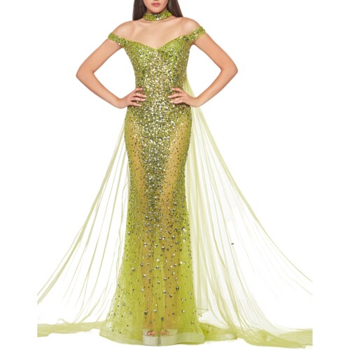 Textil Mulher Vestidos curtos Impero Couture J2107-24 Verde