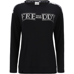 Textil Mulher T-shirt mangas compridas Freddy F9WALT4 Preto