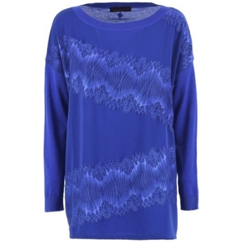 Textil Mulher T-shirt mangas compridas Café Noir LJM313 Azul