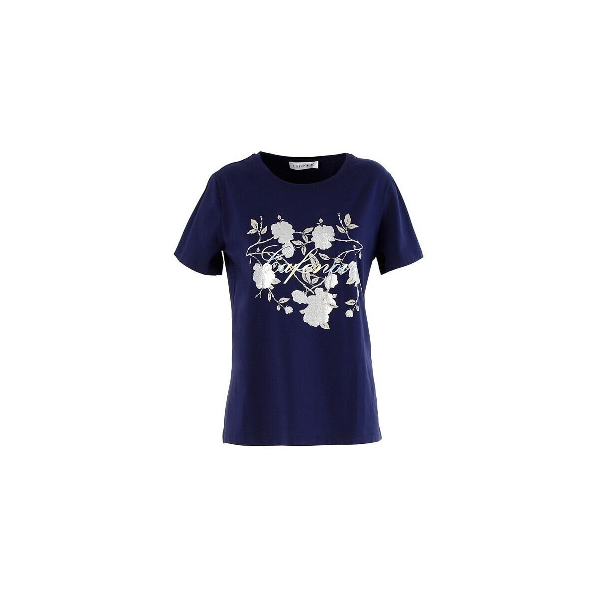 Textil Mulher T-Shirt mangas curtas Café Noir JT922 Azul