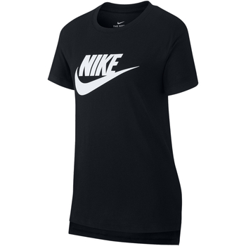 Textil Rapariga T-Shirt glitter flightss Nike AR5088 Preto