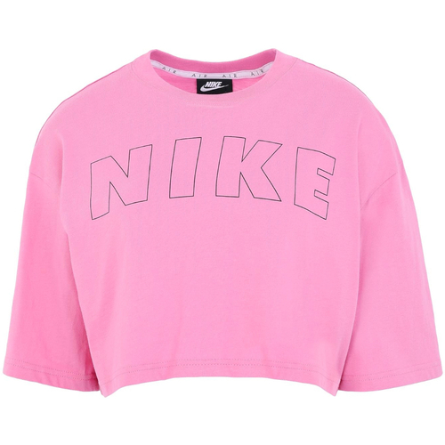 Textil Mulher T-Shirt mangas curtas Nike CJ3059 Rosa