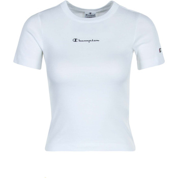 Textil Mulher T-Shirt pointed curtas Champion 112615 Branco