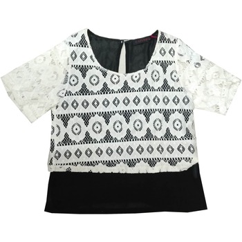 Textil Mulher T-Shirt mangas curtas Café Noir MJT356 Branco
