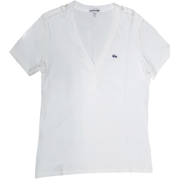 Textil Mulher Ruka geometric pattern shirt dress Lacoste TF1077 Branco