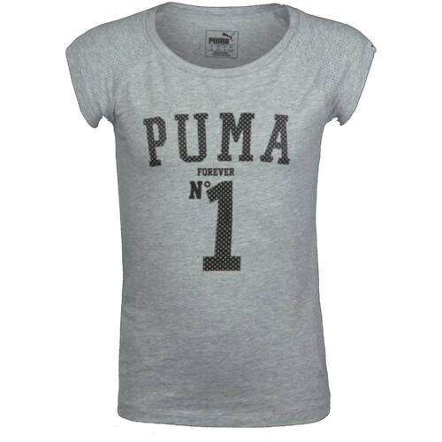 Textil Rapaz T-Shirt mangas curtas Puma 836639 Cinza