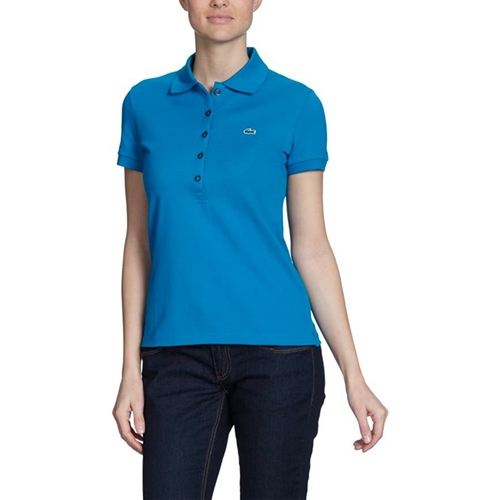 Textil Mulher Camisa Oxford de manga larga en azul marino de Lacoste per Lacoste per PF269E Azul