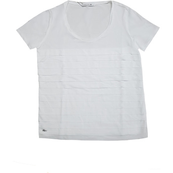 Textil Mulher T-Shirt mangas curtas Lacoste TF9946 Branco