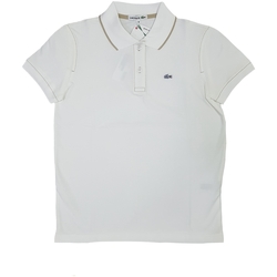 Textil Mulher Polos mangas curta natural Lacoste PF1070 Branco