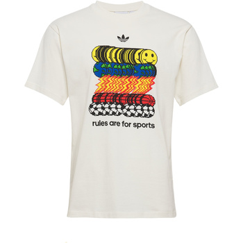 Textil Homem Mamalicious Weißes T-Shirt mit Schößchensaum adidas Originals FM1379 Bege
