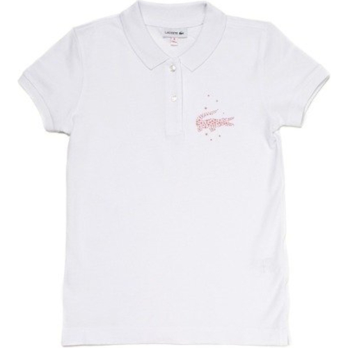 Textil Rapariga T-Shirt mangas curtas Lacoste med PJ7933 Branco