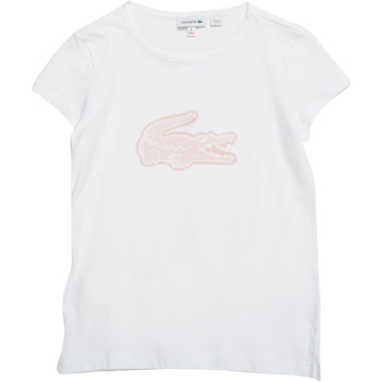 Textil Rapariga T-Shirt mangas curtas Lacoste TJ8048 Branco
