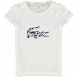 Textil Rapariga T-Shirt mangas curtas Lacoste TJ5959 Branco