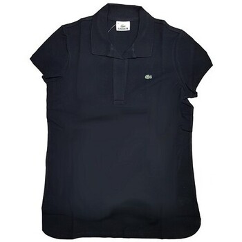 Textil Mulher Camisa Oxford de manga larga en azul marino de Lacoste per Lacoste per PF8063 Preto