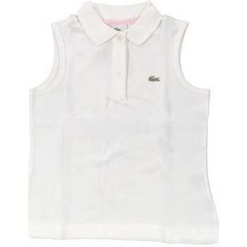 Textil Rapariga T-shirt mangas compridas Lacoste PJ2544 Branco