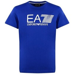 Textil Rapaz T-Shirt mangas curtas Emporio Armani lace-up low-top sneakers Weiß 3ZBT53-BJ02Z Azul