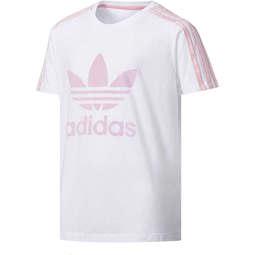 Textil Rapariga T-Shirt mangas curtas adidas rosa Originals CE5098 Branco
