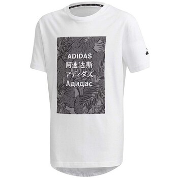 Textil Rapaz T-Shirt mangas curtas adidas laptop Originals FL2834 Branco