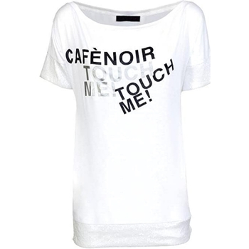 Textil Mulher T-Shirt mangas curtas Café Noir OJT055 Branco